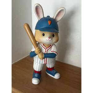Easter Baseball Bunny Figurine NWT
